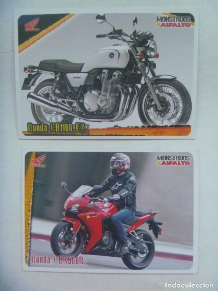 Trading Cards: LOTE DE 2 TRADING CARDS COLECCION MONSTRUOS DEL ASFALTO : MOTOS HONDA