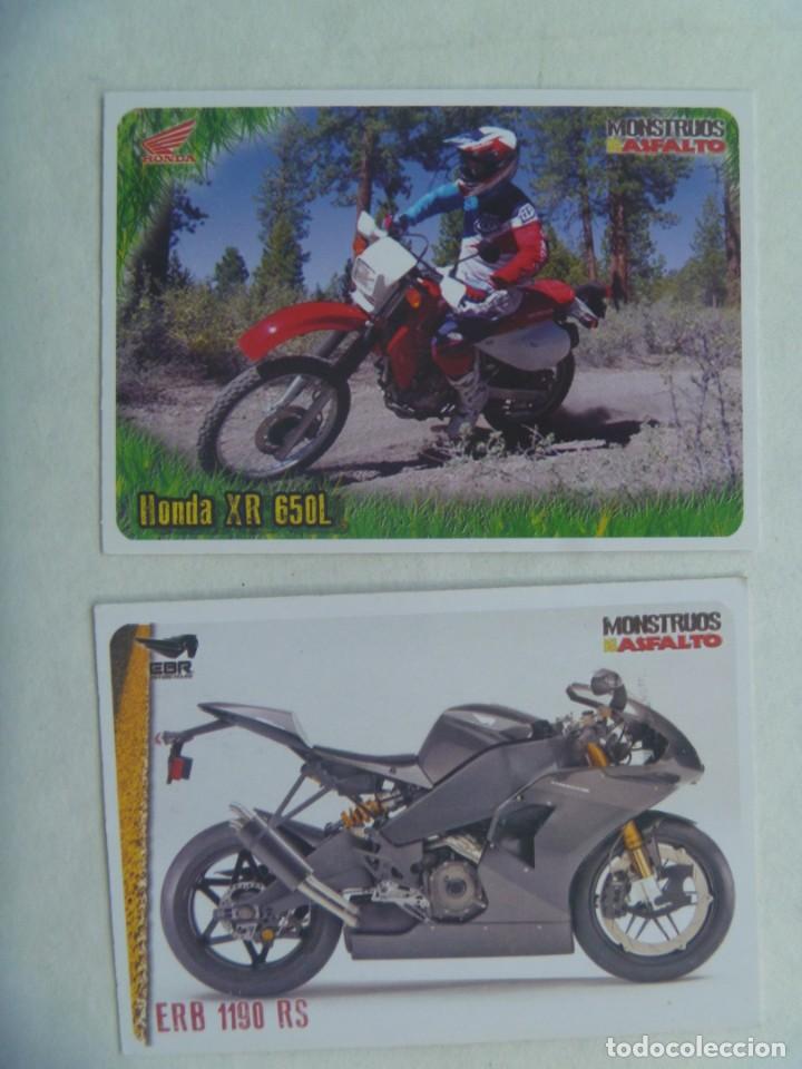 Trading cards: LOTE DE 2 TRADING CARDS COLECCION MONSTRUOS DEL ASFALTO : MOTOS HONDA Y ERB