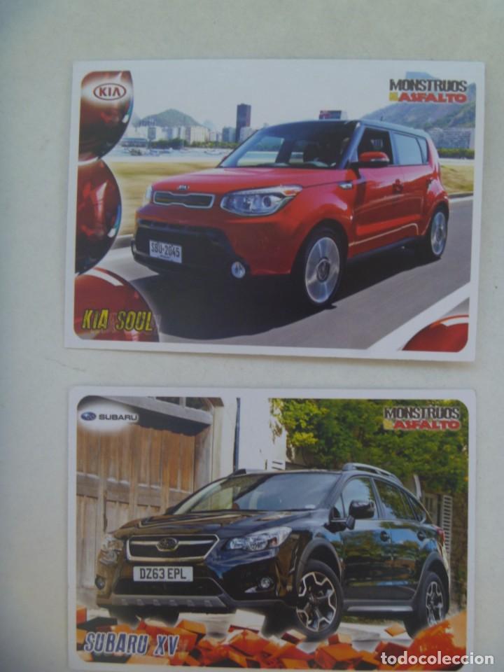 Trading Cards: LOTE DE 2 TRADING CARDS COLECCION MONSTRUOS DEL ASFALTO : COCHES KIA Y SUBARU