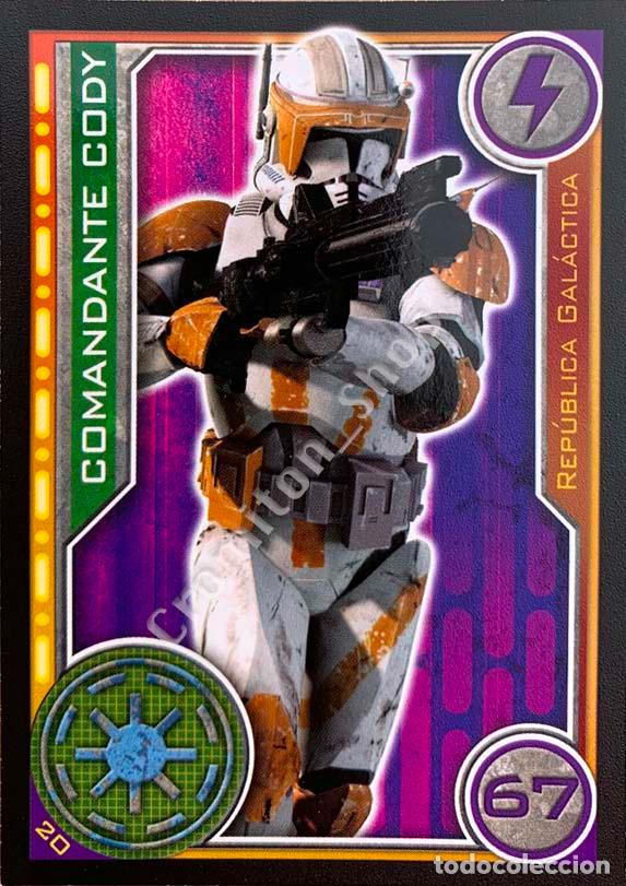 Trading cards: N&ordm; 20 COMANDANTE CODY REPUBLICA GALACTICA STAR WARS EL CAMINO DE LOS JEDI TRADING CARD GAME TOPPS