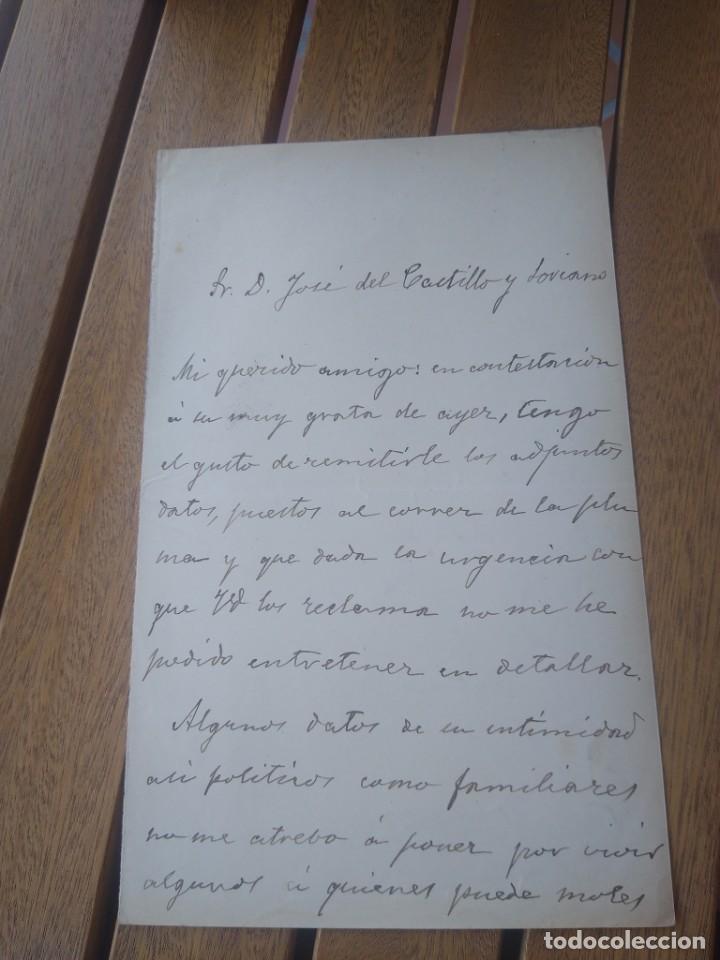 Trading Cards: Carta con firma de Antonio N&uacute;&ntilde;ez de Arce.