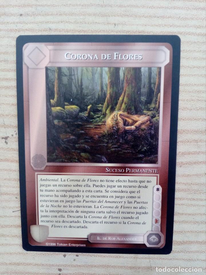 Trading cards: Carta Trading Card Corona De Flores - El Se&ntilde;or De Los Anillos