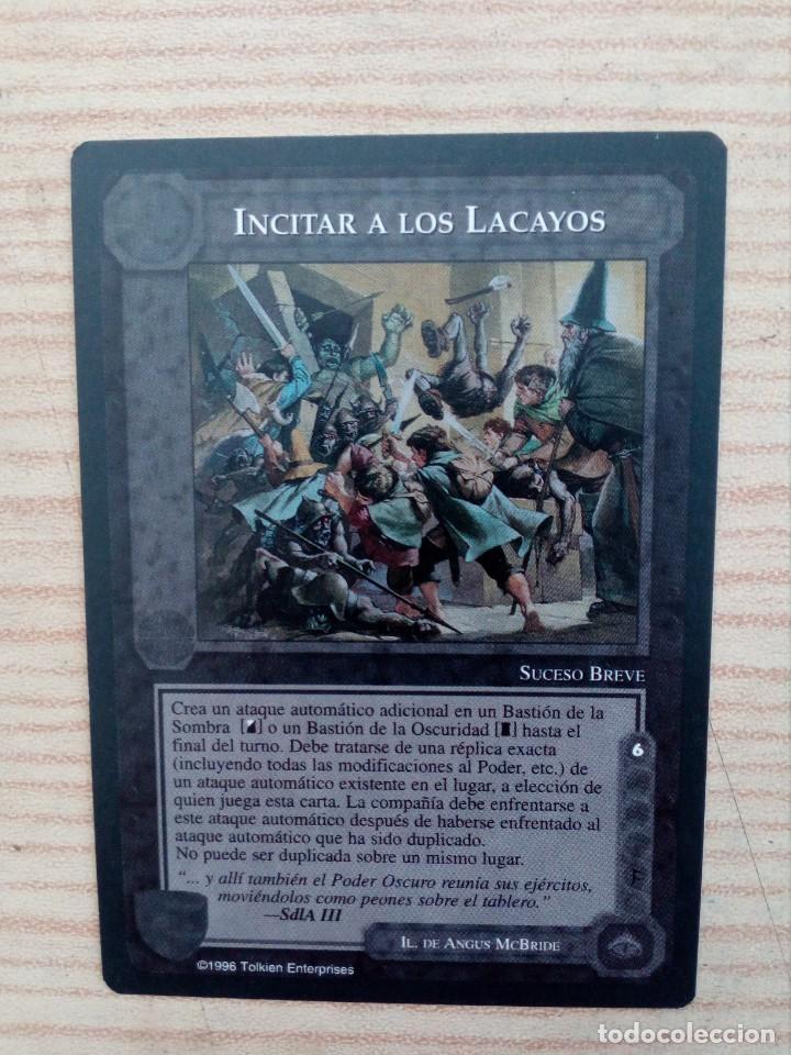 Trading cards: Carta Trading Card Incitar A Los Lacayos - El Se&ntilde;or De Los Anillos
