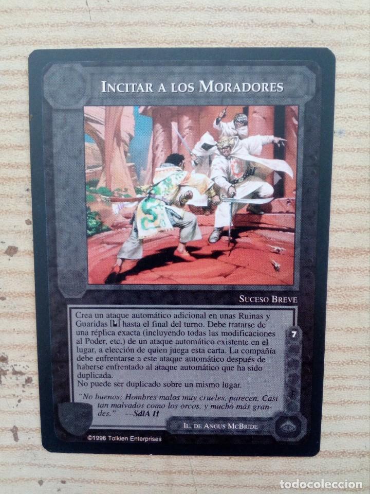 Trading cards: Carta Trading Card Incitar A Los Moradores - El Se&ntilde;or De Los Anillos