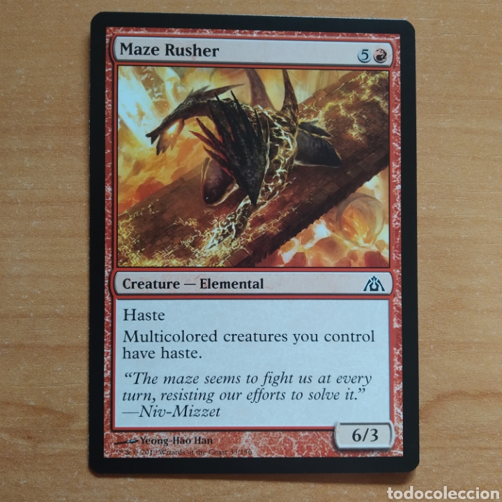 Trading Cards: CARTA MAGIC MTG - MAZE RUSHER / ACELERADOR DEL LABERINTO - LABERINTO DEL DRAGON - INGLES