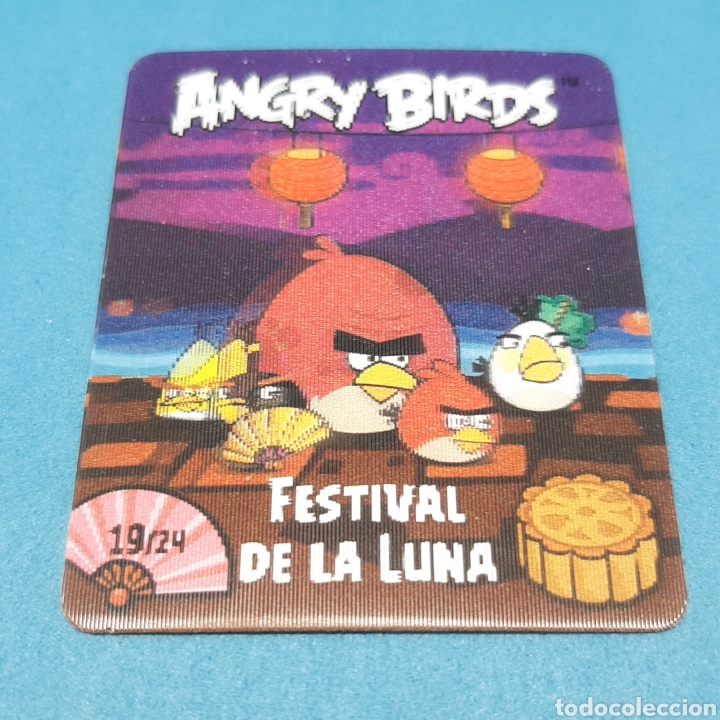 Trading Cards: (C-A08) CARTA HOLOGR&Aacute;FICA ANGRY BIRDS. 2013 - N&deg;19\24 FESTIVAL DE LA LUNA
