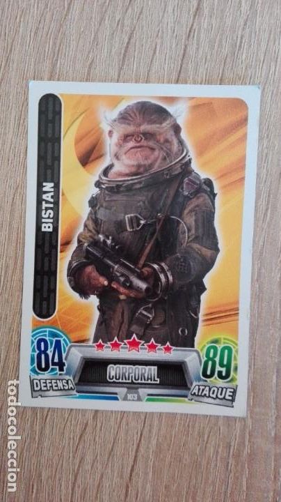 Figurine Collezionabili: TRADING CARD BISTAN STAR WARS-FORCE ATTAX-TOPPS-CARREFOUR-A&Ntilde;O 2016.