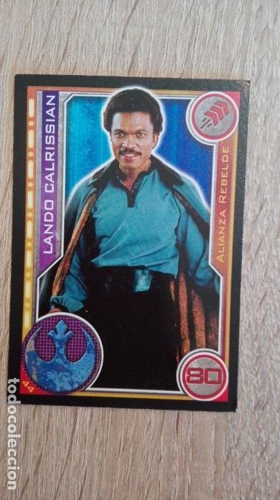 Trading cards: TRADING CARD N&ordm; 44 LANDO CALRISSIAN-STARS WARS EL CAMINO DE LOS JEDI-TOPPS-CARREFOUR-2017