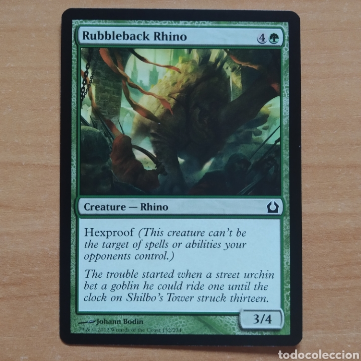 Trading Cards: CARTA MAGIC MTG - N&ordm; 132 - RINOCERONTE LOMO ESCOMBROSO - REGRESO A RAVNICA - EN INGLES