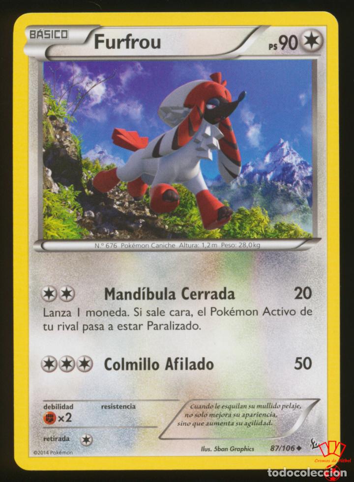 87/106. furfrou - xy destellos de fuego (flash - Buy Antique trading cards on todocoleccion 87/106. furfrou - xy destellos de fuego (flash - Buy Antique trading cards on todocoleccion