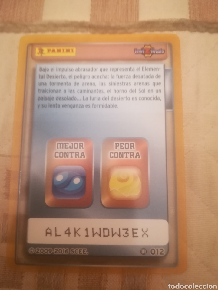 Trading cards: Invizimals. Elemental Desierto. Titanio.Evolution Card.012. - Foto 2