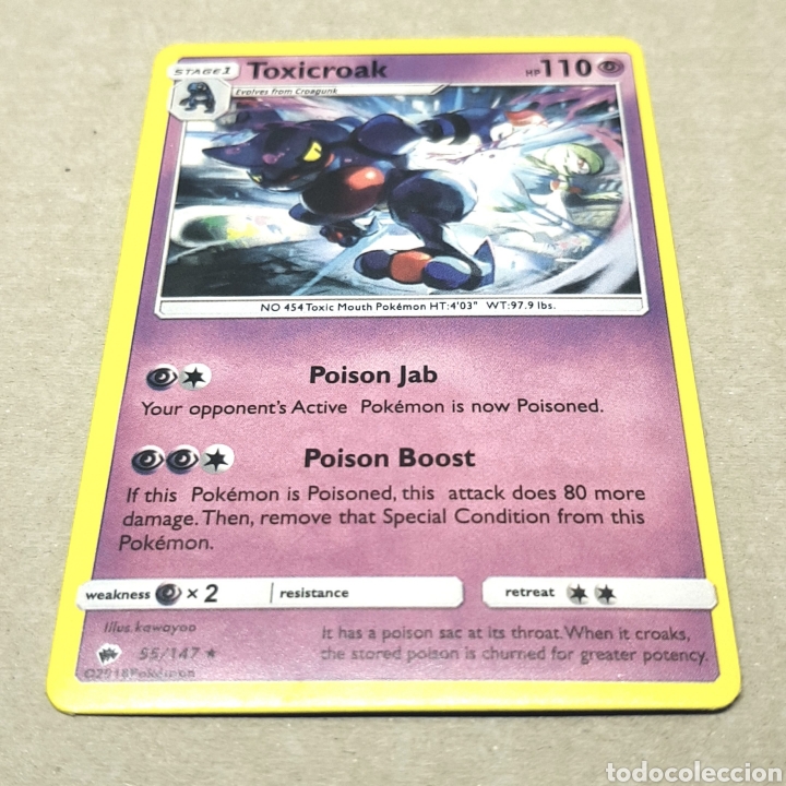 (42.12) CARTA POKÉMON 2018 - N°55|147 TOXICROAK