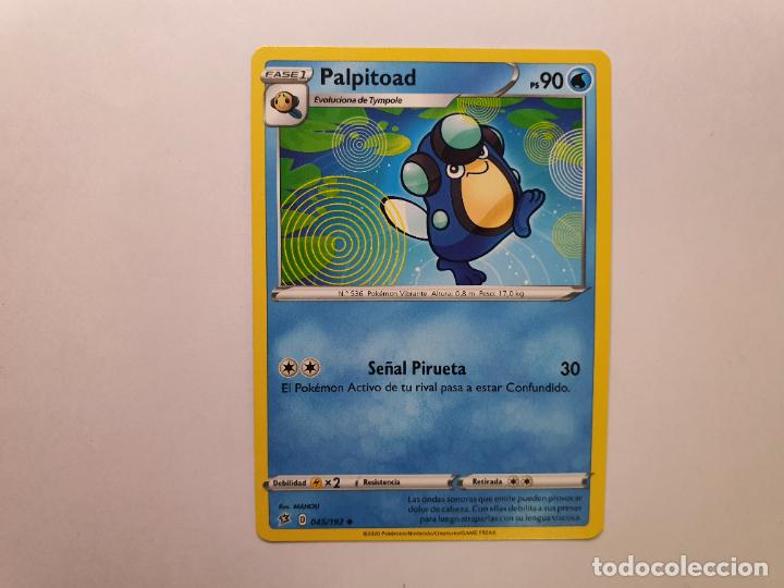 Trading cards: CARTA POKEMON - CHOQUE REBELDE - A&Ntilde;O 2020 - POCO COMUN - PALPITOAD - N&ordm; 45 - Foto 1