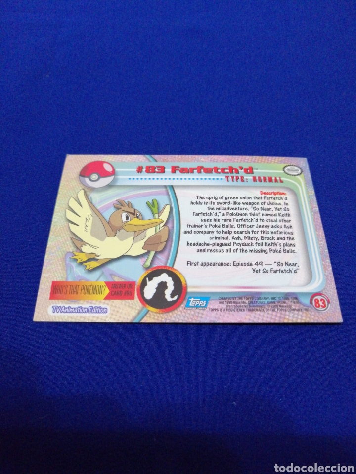 Trading cards: POKEMON TOOPS farfetcho 83 - Foto 2