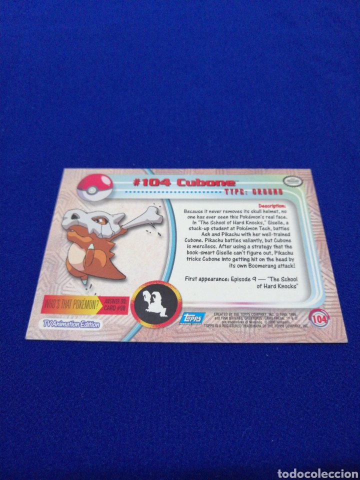 Trading cards: POKEMON TOOPS cubone 104 - Foto 2