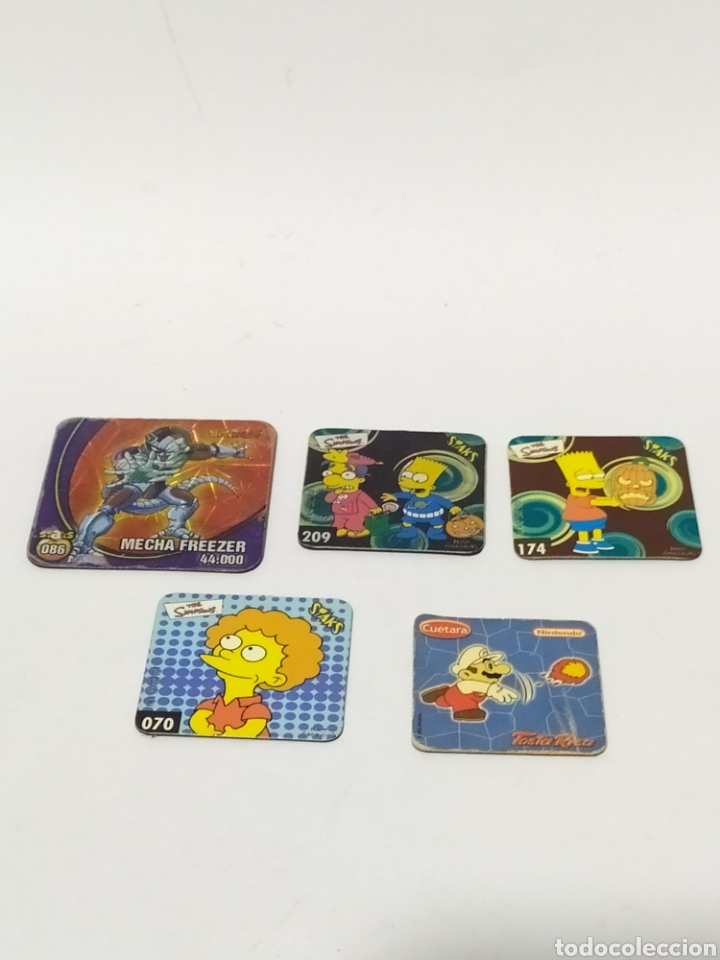 Trading Cards: Lote de 5 Stacks. Los Simpsons, Drag&oacute;n Ball y Super Mario(Cu&eacute;tara)