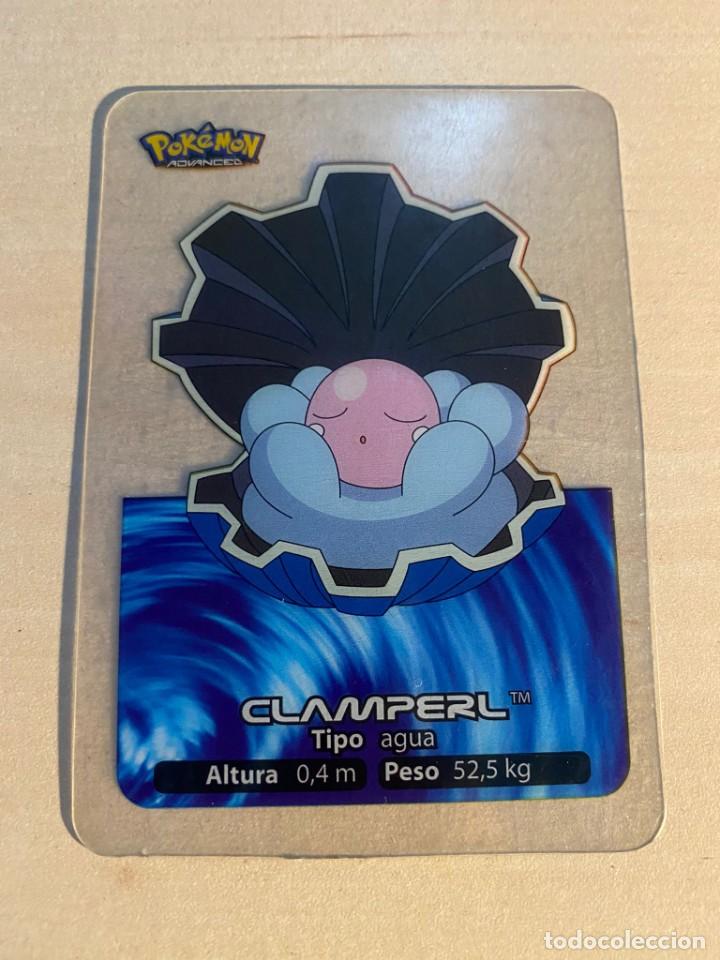 Cartas Colecion&aacute;veis: CROMO LAMINCARD POK&Eacute;MON N&ordm; 130 LAMINCARDS EDIBAS: CLAMPERL