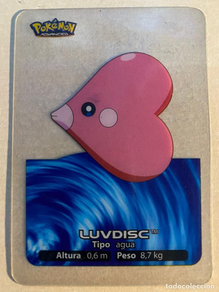 Cartas Colecion&aacute;veis: CROMO LAMINCARD POK&Eacute;MON N&ordm; 134 LAMINCARDS EDIBAS: LUVDISC