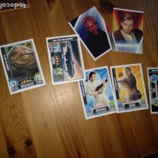Trading Cards: 5 CROMOS STAR WARS - FORCE ATTAX - TOPPS Y DOS PEGATINAS S2 Y S16. Lote 245067460