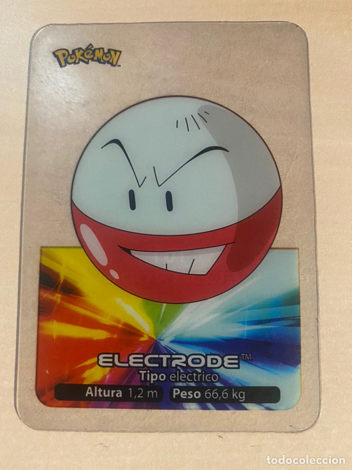 Cartas Colecion&aacute;veis: CROMO LAMINCARD POK&Eacute;MON N&ordm; 101 LAMINCARDS EDIBAS: ELECTRODE