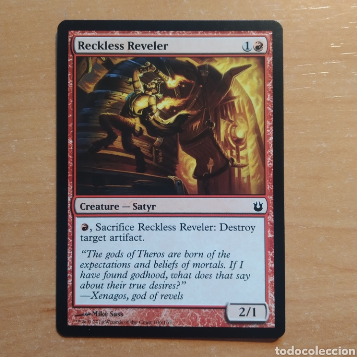Trading Cards: CARTA MAGIC MTG - N&ordm; 106 - JUERGUISTA TEMERARIO - NACIDOS DE LOS DIOSES - IDIOMA INGLES