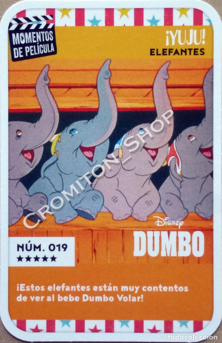 Trading Cards: N&ordm; 019 19 ELEFANTES - DUMBO - MOMENTOS DE PELICULA CARREFOUR DISNEY 2019