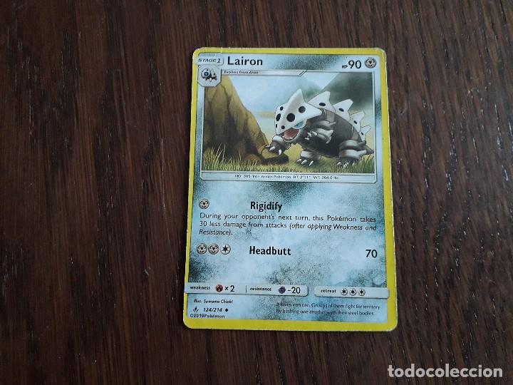 Trading Cards: carta pokemon, Lairon 124/214, a&ntilde;o 2019, en Ingl&eacute;s.