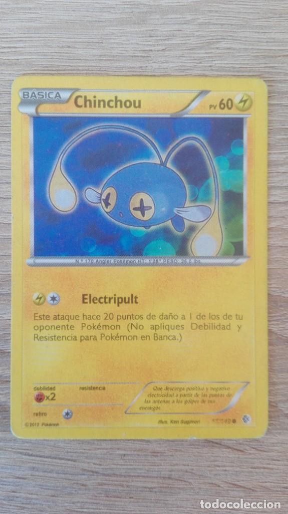 Cartas Colecion&aacute;veis: CHINCHOU N&ordm; 170 B&Aacute;SICA PV60 ELECTRIPULT // ANGLER POK&Eacute;MON // A&Ntilde;O 2012.