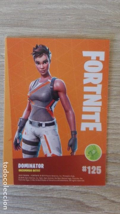 Trading cards: TRADING CARD-CARTA N&ordm; 125 DOMINATOR-FORTNITE SERIES 1-EPIC GAMES-PANINI A&Ntilde;O 2019.
