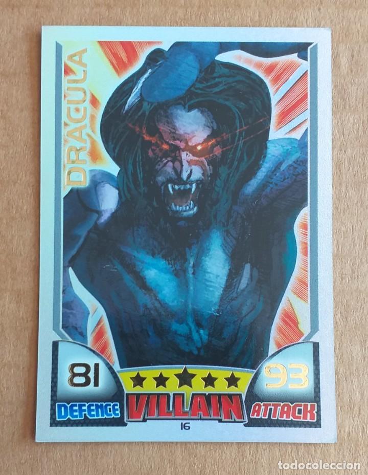 Trading Cards: Cromo trading card n&ordm; 16 DR&Aacute;CULA Plateado TOPPS HERO ATTAX de Marvel.