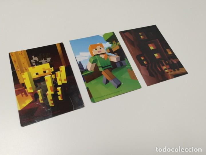 Trading cards: LOTE 3 CARTAS MINECRAFT STICKER PEGATINA - Foto 1