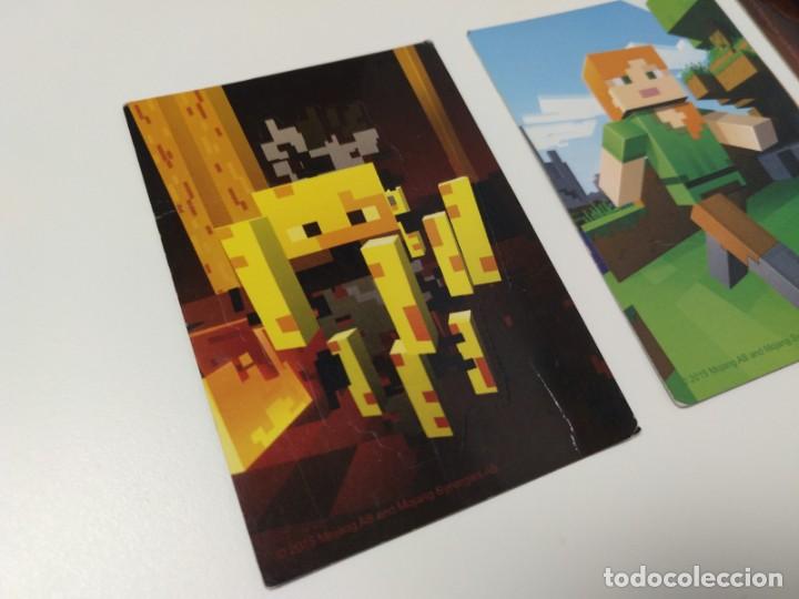 Trading cards: LOTE 3 CARTAS MINECRAFT STICKER PEGATINA - Foto 3