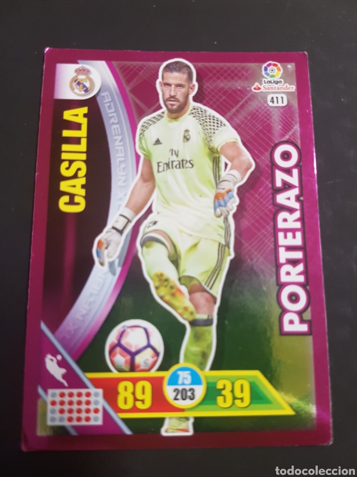 Cartes &agrave; &Eacute;changer: #411 411 CASILLA PORTERAZO REAL MADRID XL 2016-2017 PANINI 16 17