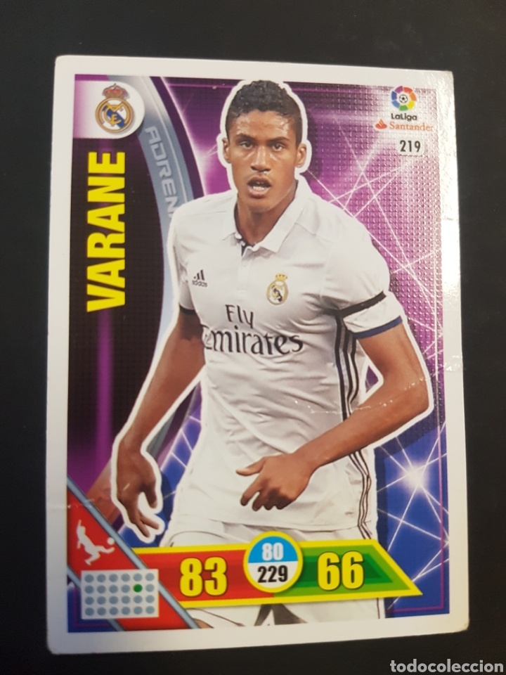 Cartes &agrave; &Eacute;changer: #219 219 VARANE REAL MADRID ADRENALYN XL 2016-2017 PANINI 16 17