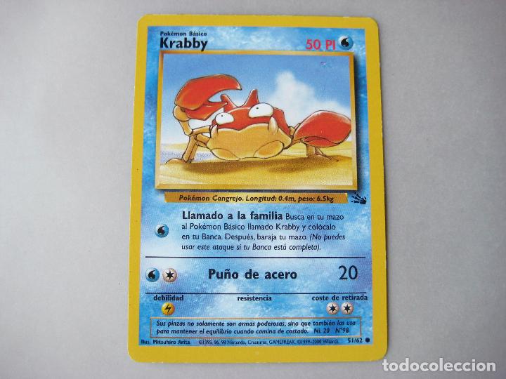 carta pokemon krabby. 51/62 edicin espaola. s - Compra venta en  todocoleccion
