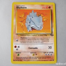Trading Cards: CARTA POKEMON RHYHORN 61/64. 70 PI EDICIÓN ESPAÑOLA. SPANISH EDITION 1999 2000. TRADING CARD