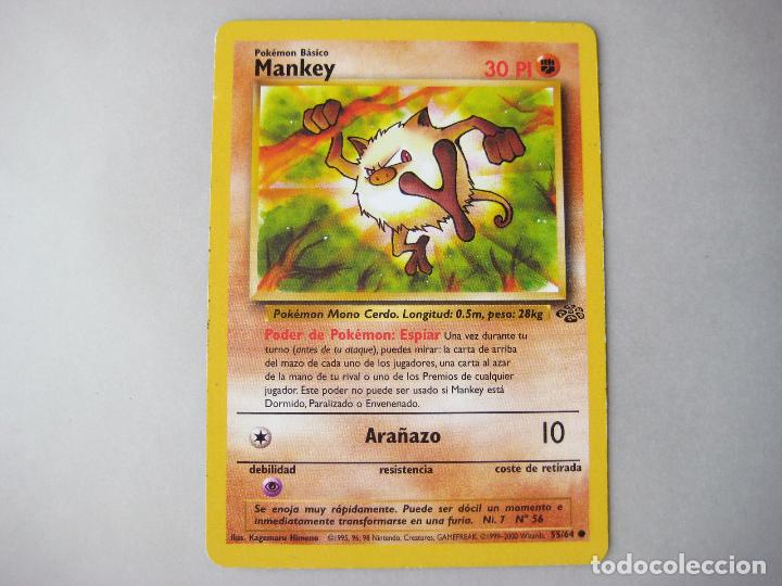 carta pokemon mankey 55/64. 30 pi. edicin espa - Buy Antique trading cards  on todocoleccion