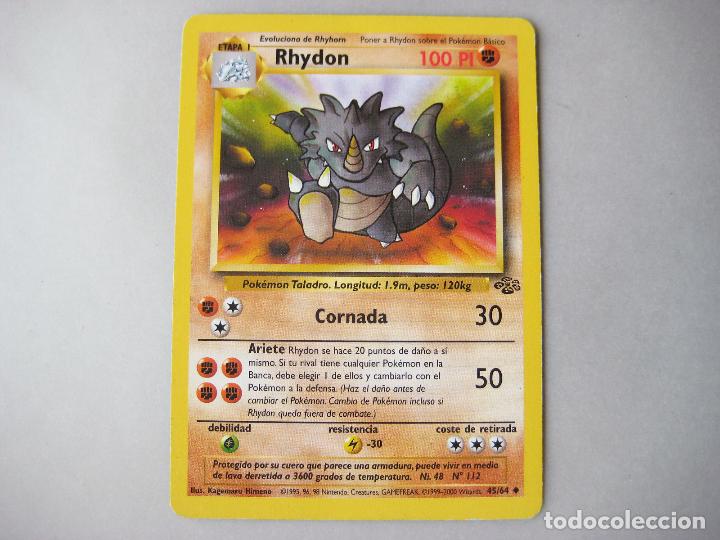 carta pokemon rhydon. 45/64 edicin espaola. s - Buy Antique trading cards  on todocoleccion