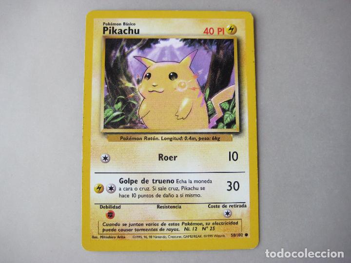 Carta Pokemon - Set Base 1999 - 58/102 - ES - Pikachu Roer