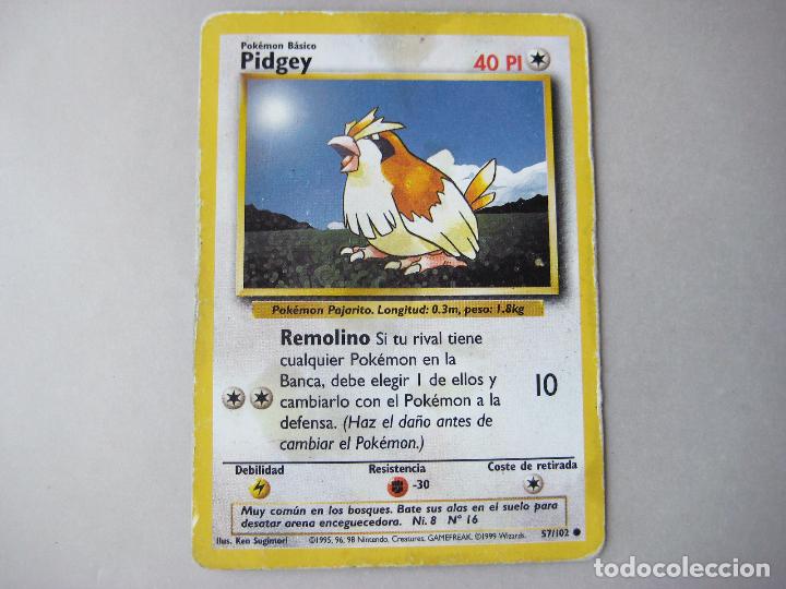 1995 pidgey pokemon card value Pidgey 57/102 First 1st Edition Shadowless Base Set 1999 NM main image 1