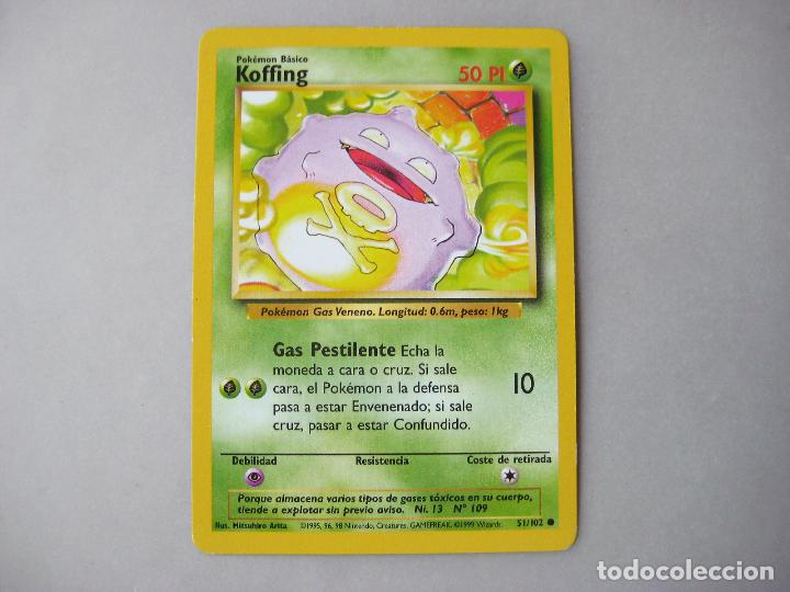 carta pokemon koffing 51/102. 50 pi edicin esp - Buy Antique trading cards  on todocoleccion