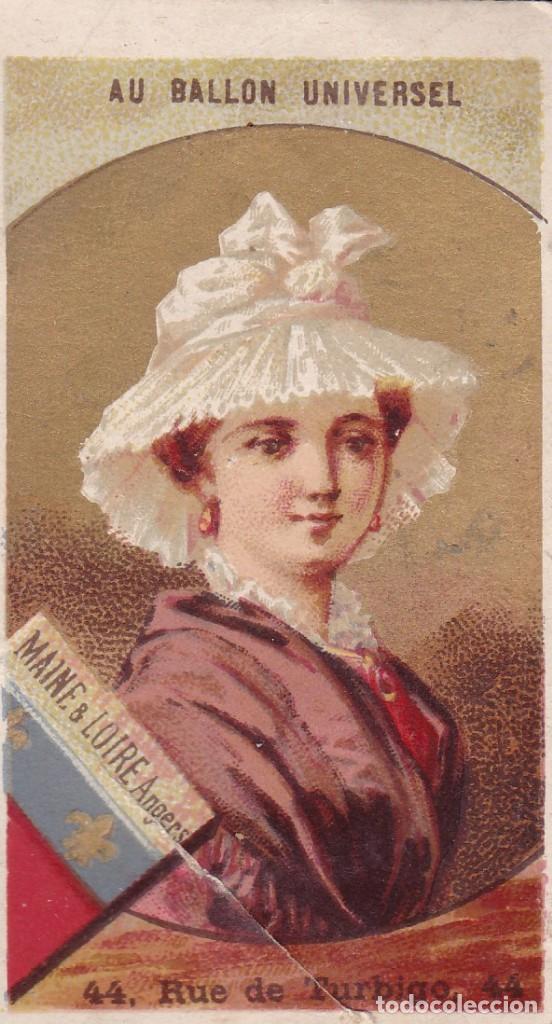 Trading cards: Au Ballon universel Francia finales siglo XIX 4x7ctms.