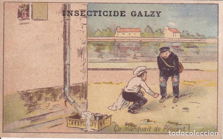 Trading cards: Insecticide Galzy Lyon Francia finales siglo XIX 6x10ctms.