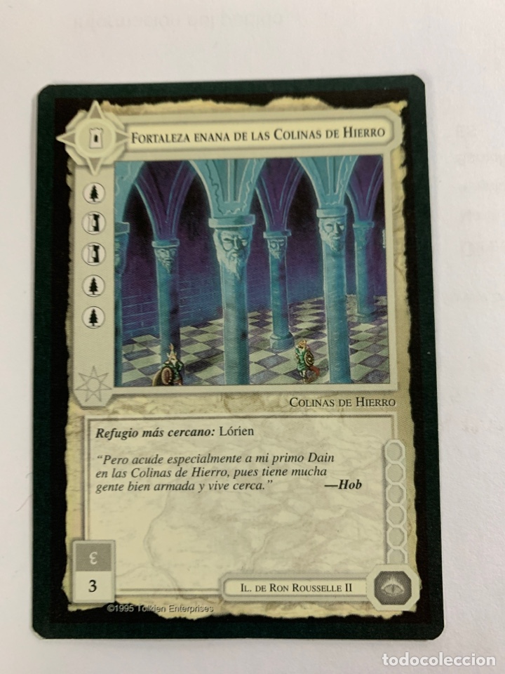 Trading cards: CARTA LIMITADA FORTALEZA ENANA DE LAS COLINAS DE HIERRO BORDE NEGRO-EL SE&Ntilde;OR DE LOS ANILLOS