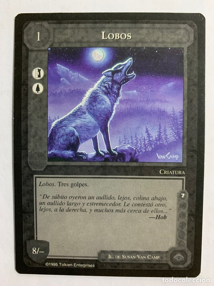 Trading cards: CARTA LIMITADA LOBOS BORDE NEGRO -EL SE&Ntilde;OR DE LOS ANILLOS