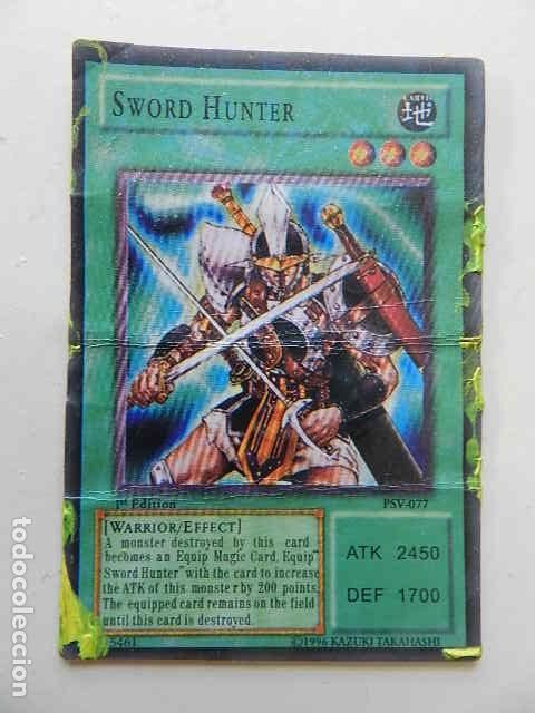 sword hunter yugioh card u/Gernie_Umbara you ask for it, here you go a retrains, Used the Maho Vailo retrains as a base, basically the more he kills the stronger he gets until he spirals yu-gi-oh! sword hunter ao 1996
