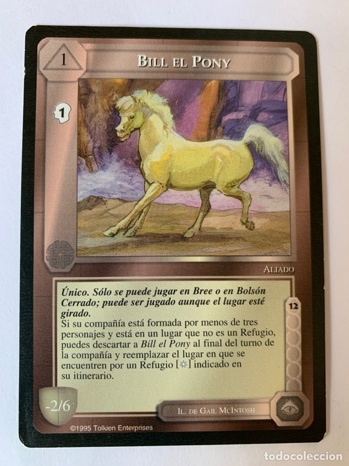 Trading Cards: CARTA LIMITADA BORDE NEGRO BILL EL PONY - EL SE&Ntilde;OR DE LOS ANILLOS