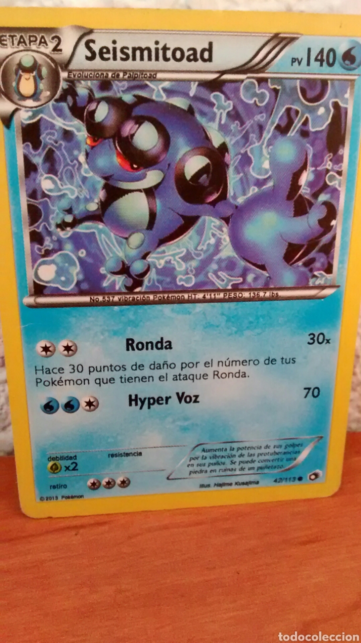 Trading cards: CARTA POKEMON 2013 SEISMITOAD - Foto 1