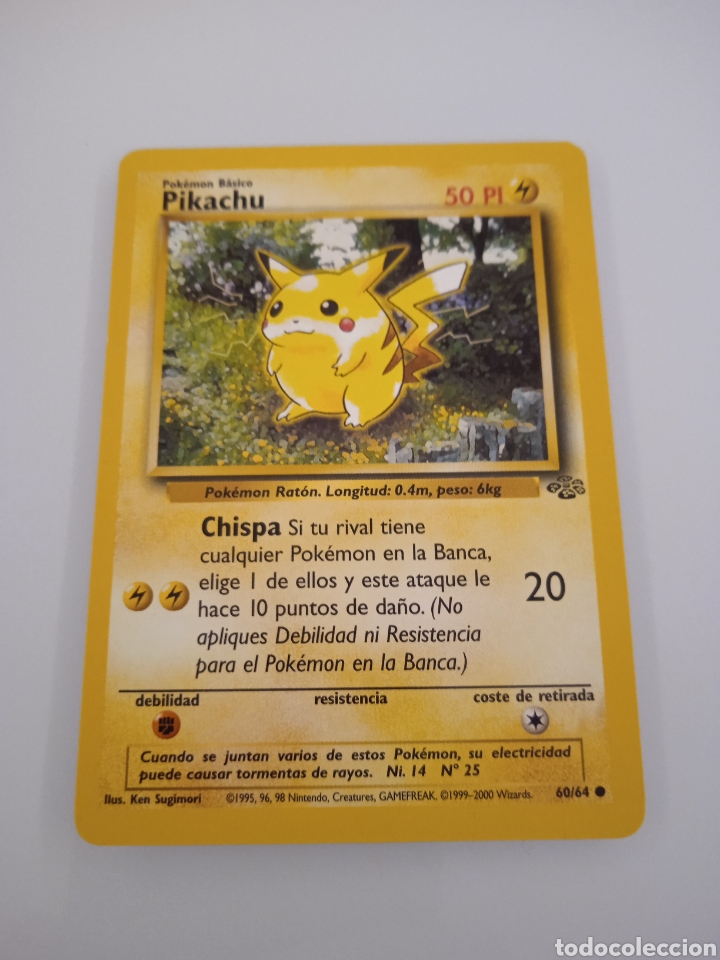 pikachu carta pokemon 60/64 - Compra venta en todocoleccion