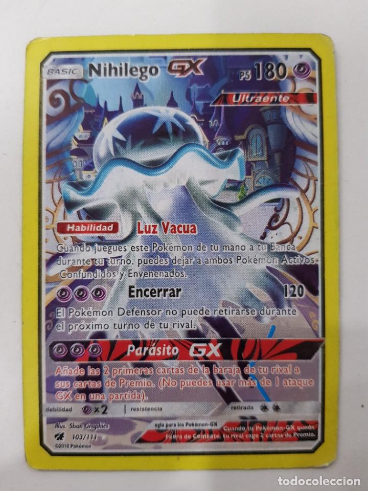 Trading cards: CARTA POKEMON. BASIC. NIHILEGO GX. RARA. 103/111. 2018 - Foto 1
